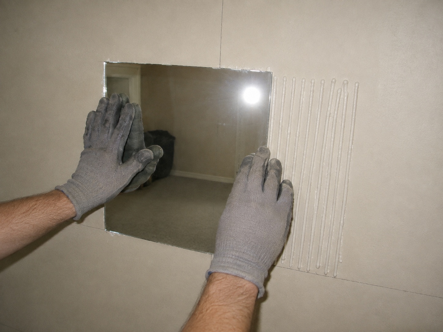 Flat palms, firm press — set exactly on the center cross.